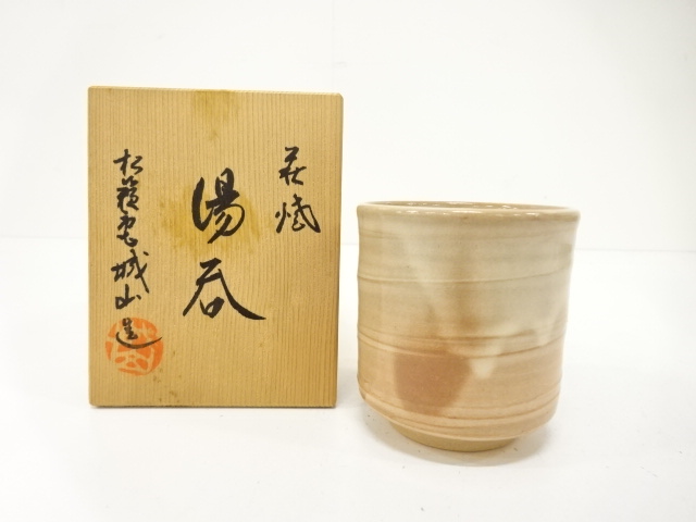 JAPANESE POTTERY / HAGI WARE YUNOMI TEA CUP